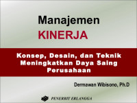 Manajemen Kinerja: Konsep, Desain dan Teknik Meningkatkan Daya Saing Perusahaan